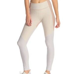 Outdoor Voices Colorblock Leggings - Cream and Pink- Size M- Activewear- Workout